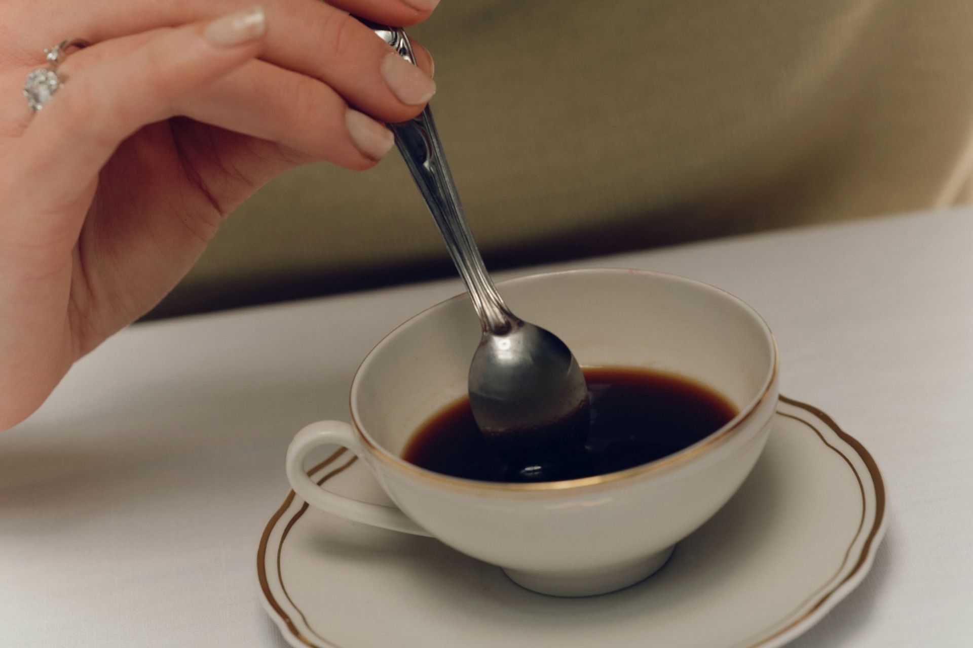 coffee in a teacup