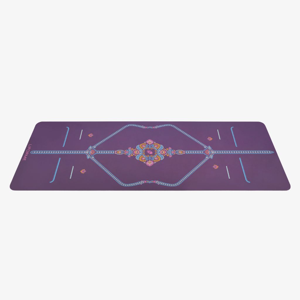 Liforme Mindful Garden Yoga Mat - Purple - Image 3