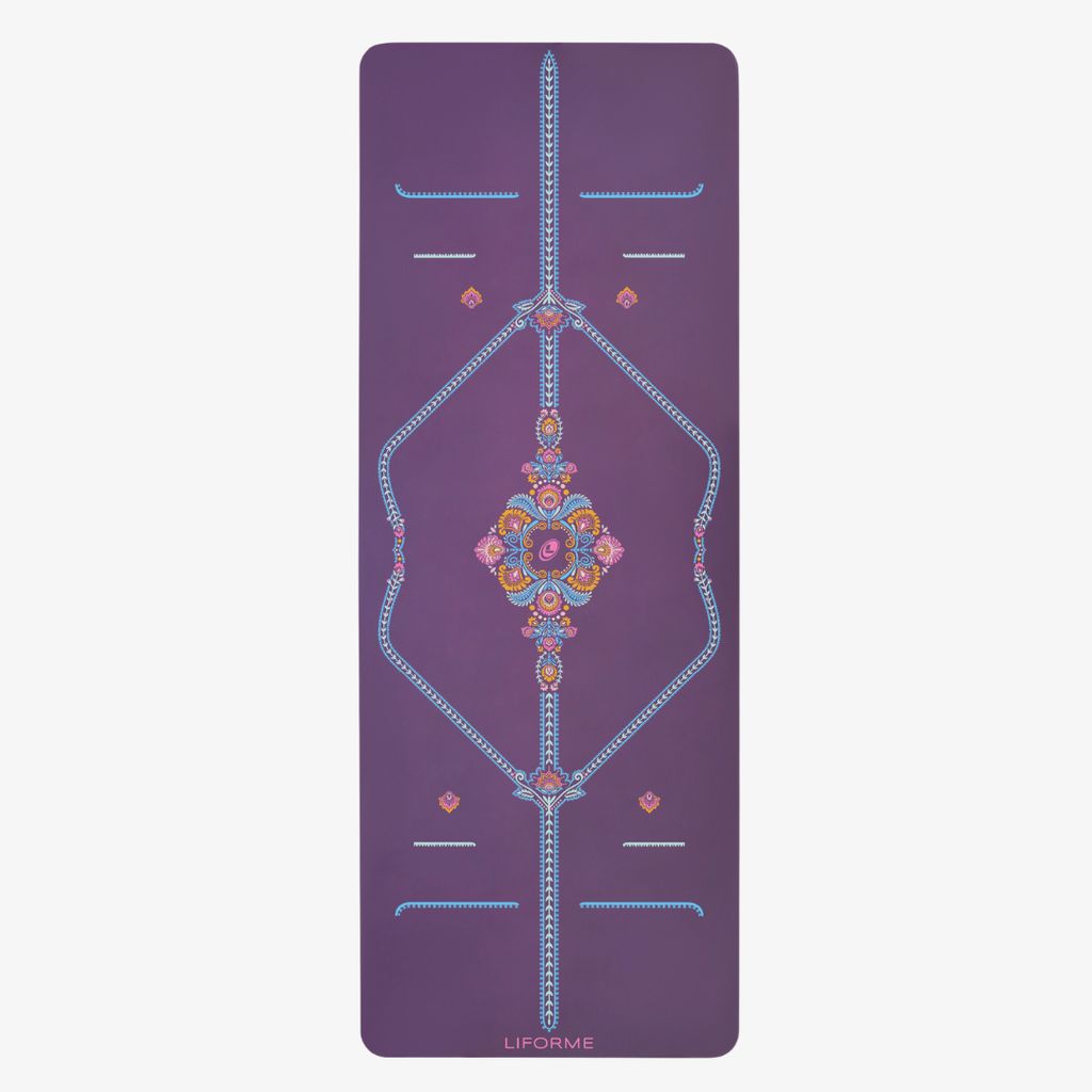 Liforme Mindful Garden Yoga Mat - Purple - Image 2