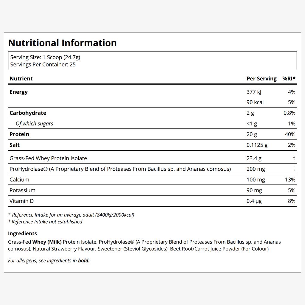 Whey Protein Isolate Jar - Strawberry - Image 2